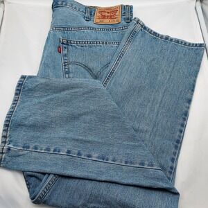 Levis 505 Jeans Mens 40x30 Regular Fit Light Wash Denim Pants